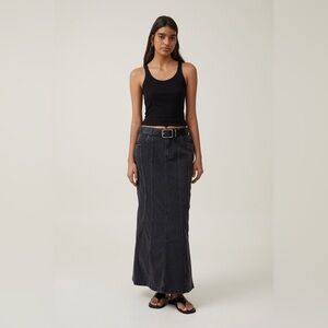 Cotton On Black Denim Maxi Skirt | Size 2 |‎ Excellent Condition